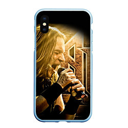 Чехол iPhone XS Max матовый Кипелов: Ария, цвет: 3D-голубой