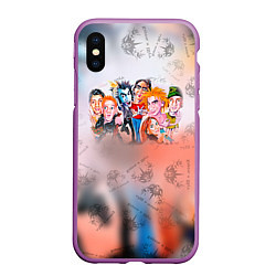 Чехол iPhone XS Max матовый Король и Шут, цвет: 3D-фиолетовый