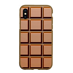 Чехол iPhone XS Max матовый Шоколад, цвет: 3D-коричневый