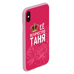 Чехол iPhone XS Max матовый Её величество Таня, цвет: 3D-розовый — фото 2