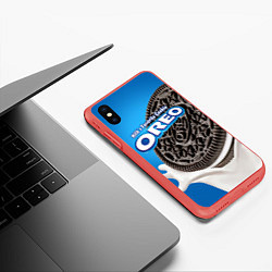 Чехол iPhone XS Max матовый Oreo, цвет: 3D-красный — фото 2