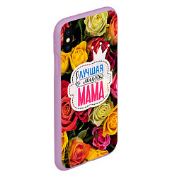Чехол iPhone XS Max матовый Маме, цвет: 3D-сиреневый — фото 2
