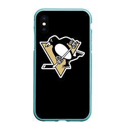 Чехол iPhone XS Max матовый Pittsburgh Penguins: Malkin, цвет: 3D-мятный