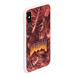 Чехол iPhone XS Max матовый DOOM Classic, цвет: 3D-белый — фото 2