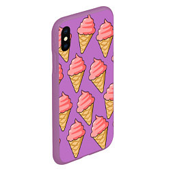 Чехол iPhone XS Max матовый Мороженки, цвет: 3D-фиолетовый — фото 2