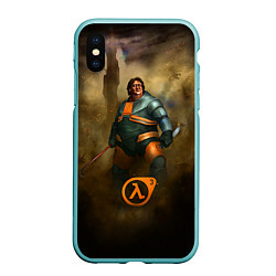 Чехол iPhone XS Max матовый HL3: Gabe Newell, цвет: 3D-мятный
