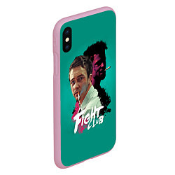 Чехол iPhone XS Max матовый Fight Club Stories, цвет: 3D-розовый — фото 2