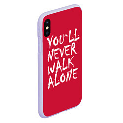 Чехол iPhone XS Max матовый You'll never walk alone, цвет: 3D-светло-сиреневый — фото 2