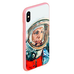 Чехол iPhone XS Max матовый Гагарин в полете, цвет: 3D-баблгам — фото 2