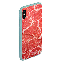 Чехол iPhone XS Max матовый Кусок мяса, цвет: 3D-мятный — фото 2