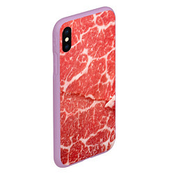 Чехол iPhone XS Max матовый Кусок мяса, цвет: 3D-сиреневый — фото 2