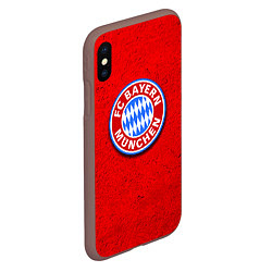 Чехол iPhone XS Max матовый Bayern FC, цвет: 3D-коричневый — фото 2