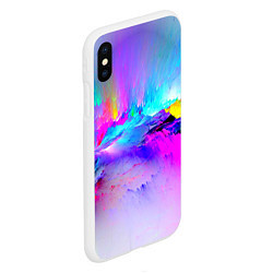 Чехол iPhone XS Max матовый Абстракция, цвет: 3D-белый — фото 2