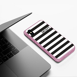 Чехол iPhone XS Max матовый Заключенный, цвет: 3D-розовый — фото 2