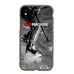Чехол iPhone XS Max матовый Red maсhine, цвет: 3D-темно-зеленый