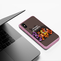 Чехол iPhone XS Max матовый Five Nights At Freddy's, цвет: 3D-розовый — фото 2