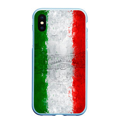 Чехол iPhone XS Max матовый Italian, цвет: 3D-голубой