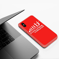 Чехол iPhone XS Max матовый Волейбол 23, цвет: 3D-красный — фото 2