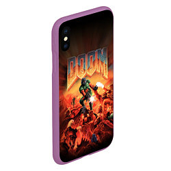 Чехол iPhone XS Max матовый DOOM: 1993, цвет: 3D-фиолетовый — фото 2