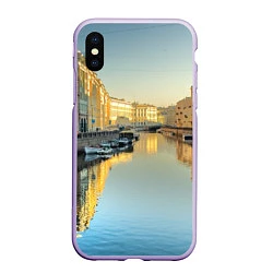 Чехол iPhone XS Max матовый Питер, цвет: 3D-светло-сиреневый