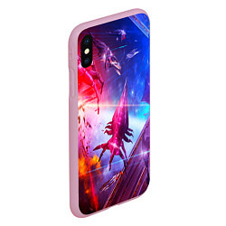 Чехол iPhone XS Max матовый Mass effect, цвет: 3D-розовый — фото 2