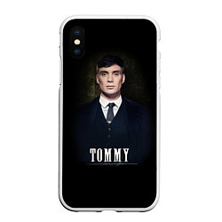 Чехол iPhone XS Max матовый Peaky Tommy, цвет: 3D-белый