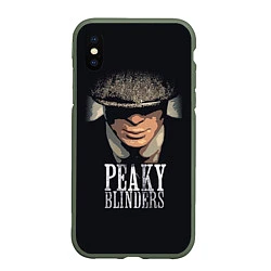 Чехол iPhone XS Max матовый Peaky Blinders, цвет: 3D-темно-зеленый