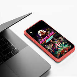 Чехол iPhone XS Max матовый Hotline Miami, цвет: 3D-красный — фото 2