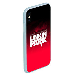 Чехол iPhone XS Max матовый Linkin Park: Minutes to midnight, цвет: 3D-голубой — фото 2