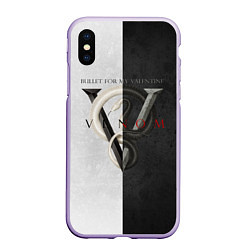 Чехол iPhone XS Max матовый BFMV: Venom Duo, цвет: 3D-светло-сиреневый