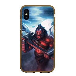 Чехол iPhone XS Max матовый Axe, цвет: 3D-коричневый