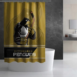 Шторка для душа Pittsburgh Penguins, цвет: 3D-принт — фото 2