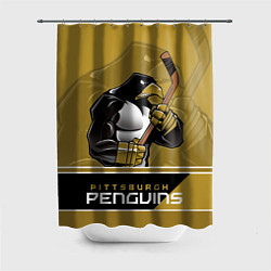 Шторка для душа Pittsburgh Penguins, цвет: 3D-принт