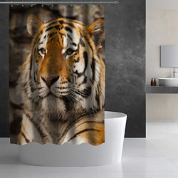 Шторка для душа Мудрый тигр, цвет: 3D-принт — фото 2