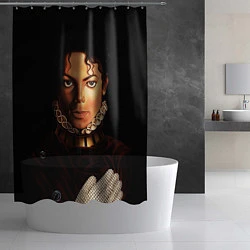 Шторка для душа Король Майкл Джексон, цвет: 3D-принт — фото 2