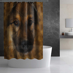 Шторка для душа Взгляд собаки, цвет: 3D-принт — фото 2