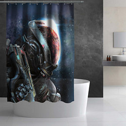 Шторка для душа Mass Effect: Andromeda, цвет: 3D-принт — фото 2