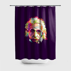 Шторка для душа Альберт Эйнштейн: Арт, цвет: 3D-принт