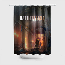 Шторка для душа Battlefield War цвета 3D-принт — фото 1
