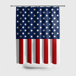 Шторка для душа Флаг США, цвет: 3D-принт