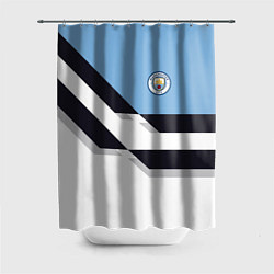 Шторка для душа Manchester City FC: White style, цвет: 3D-принт