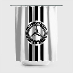 Шторка для душа Mercedes-Benz White, цвет: 3D-принт