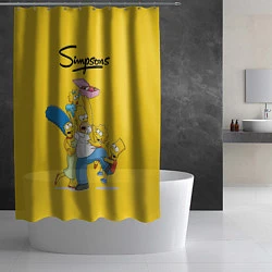 Шторка для душа Simpsons Family, цвет: 3D-принт — фото 2