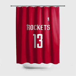Шторка для душа Rockets: Houston 13, цвет: 3D-принт