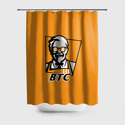 Шторка для душа BTC vs KFC, цвет: 3D-принт