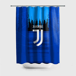 Шторка для душа FC Juventus: Blue Abstract, цвет: 3D-принт