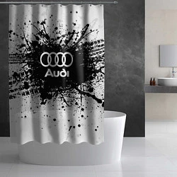 Шторка для душа Audi: Black Spray, цвет: 3D-принт — фото 2