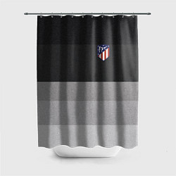Шторка для душа ФК Атлетико Мадрид: Серый стиль, цвет: 3D-принт