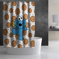 Шторка для душа Cookie Monster, цвет: 3D-принт — фото 2