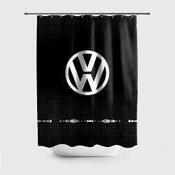 Шторка для душа Volkswagen: Black Abstract, цвет: 3D-принт
